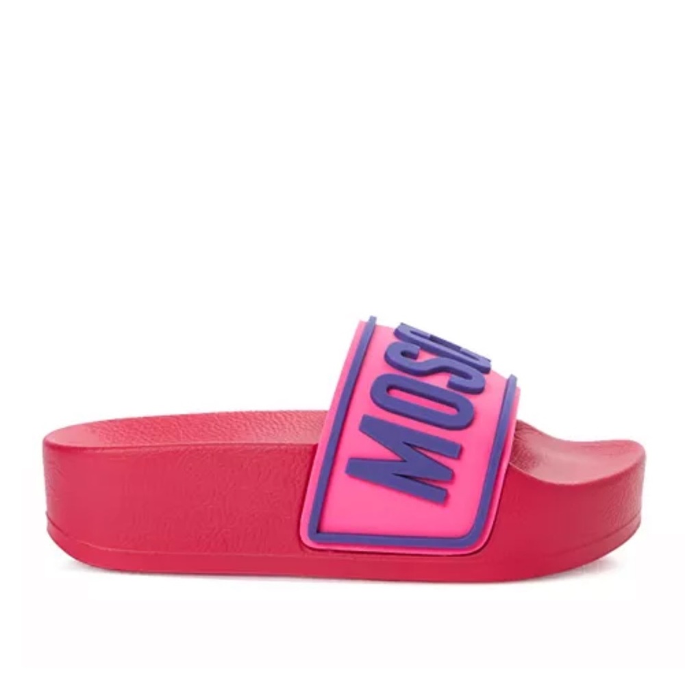 Moschino Pink Slide Sandals